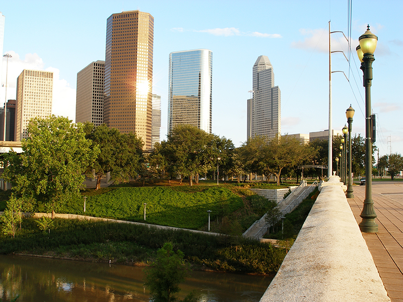 Downtown Houston and Bayou