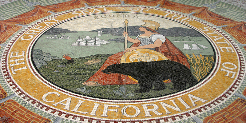 California state seal mosaic