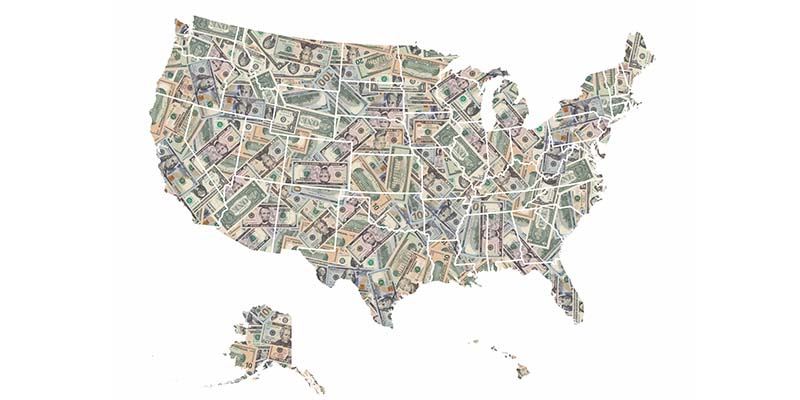 US State map - financial