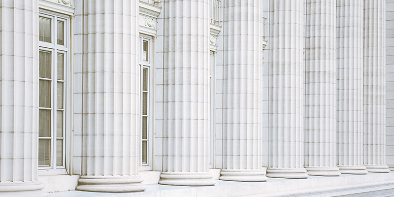 Government building marble columns