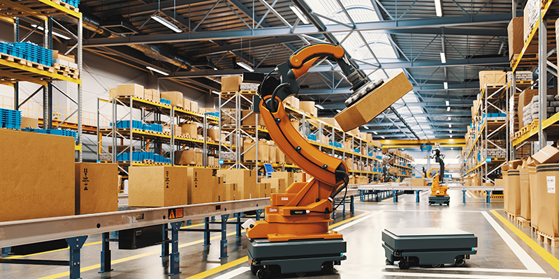 Robot in warehouse